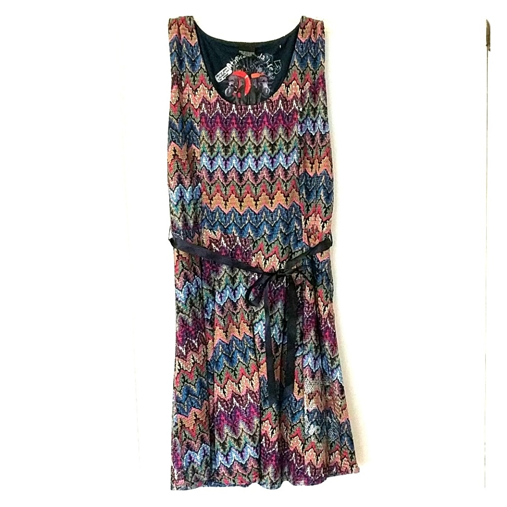 Worn once! Desigual multi minidress, sleeveless